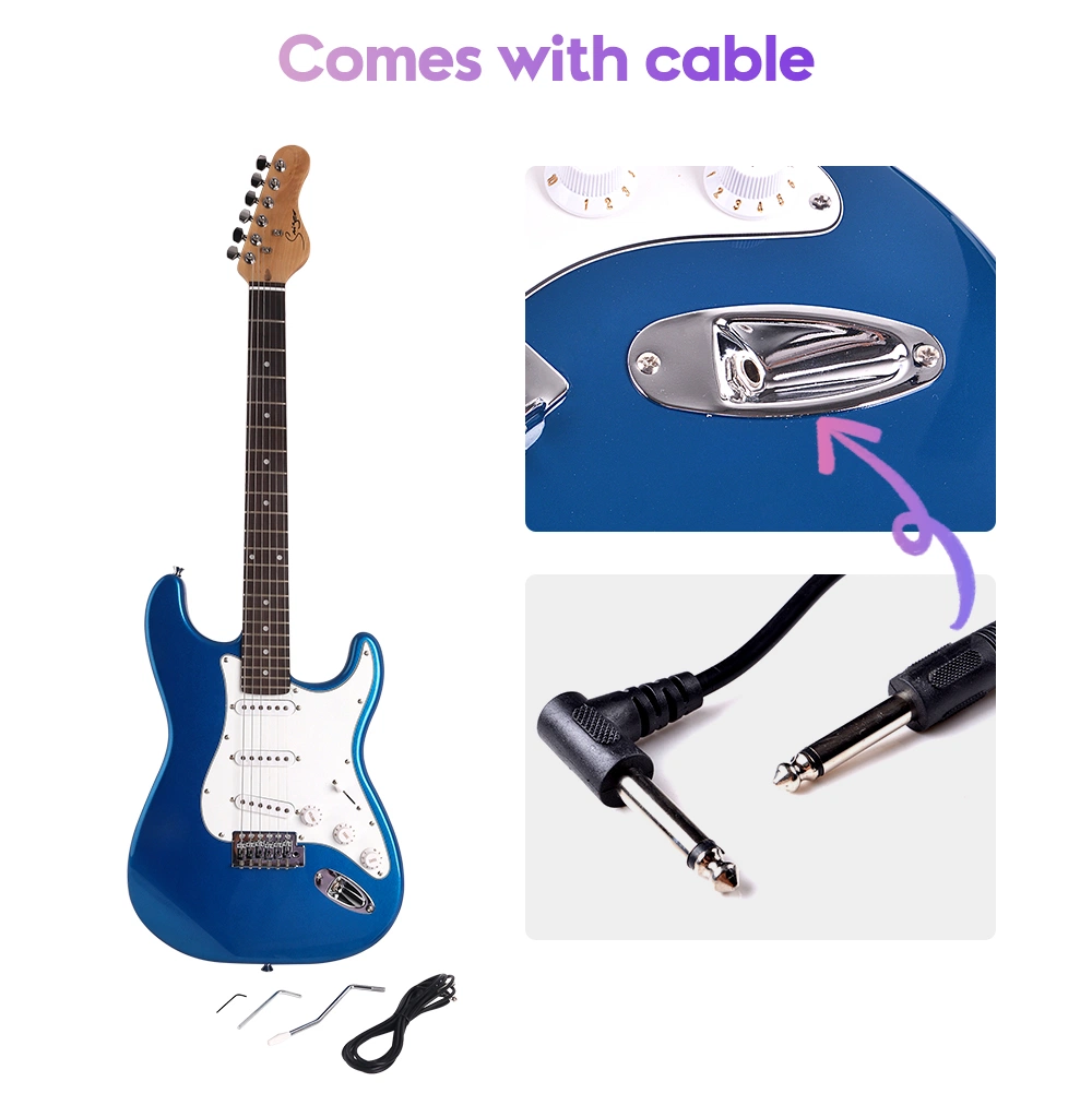 Wholesale/Supplier Musical Instruments Electric Guitar in Red, Blue, Green Color