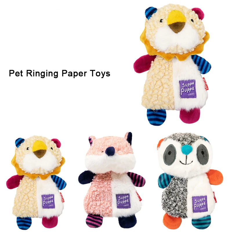 Wholesale/Supplier Pet Toys New Design Sound Paper Series Dog Plush Toys