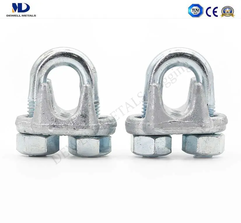 Professional Manufacturer of Electric Galvanized Cable Clamp Casting Malleable Base Type a Wire Rope Clip