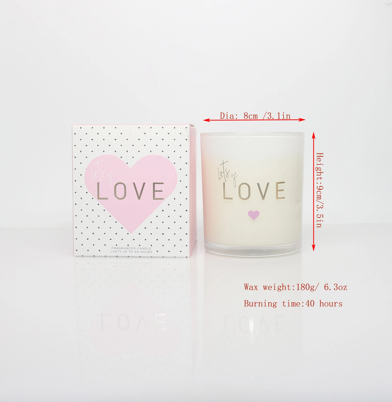 Mayorista/Proveedor de Boutique Set de regalo de amor velas aromáticas de vidrio con un hermoso Box