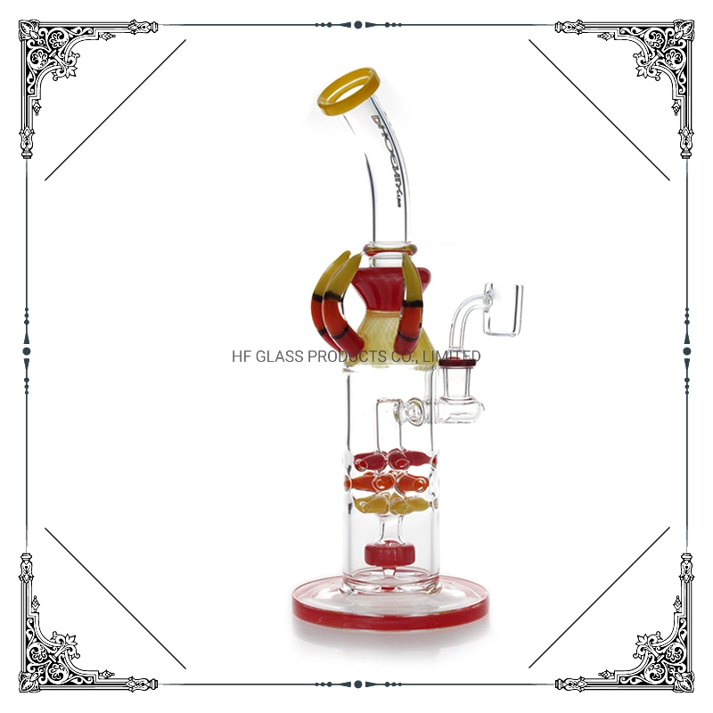 Großhandel 11,5 Zoll Phoenix Star Showerhead Perc Glas Rauchen Wasser Pipe American Northstar Glasstab DAB Öl Rig Factory