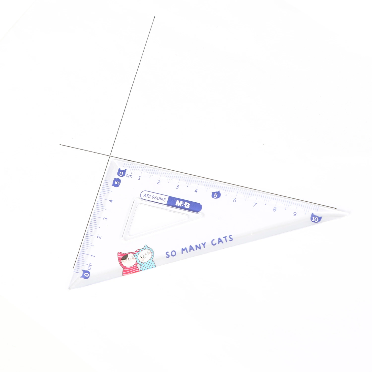 Regla flexible de plástico de PVC suave juego Regla transportador triangular