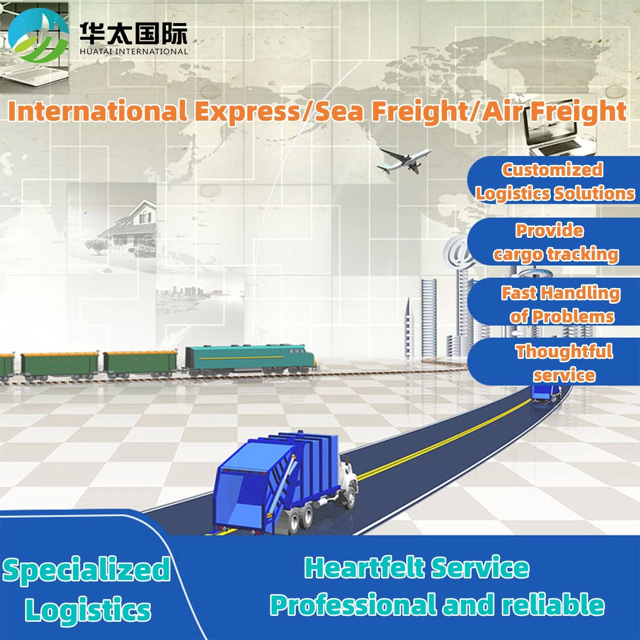 Logística Internacional de China a EE.UU. Grandes cargas Transporte DDP Puerta a puerta