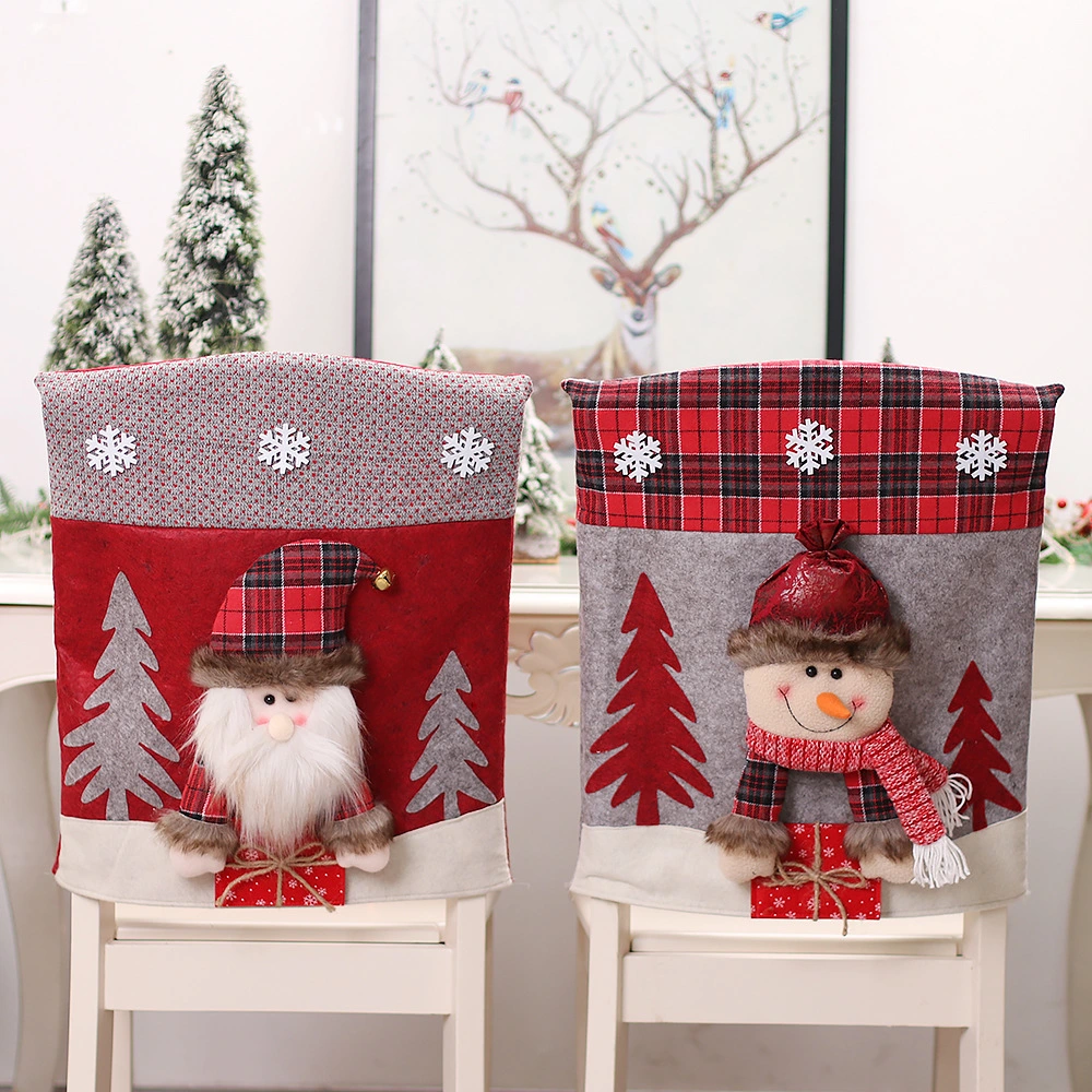 New Imitation Leather Three-Dimensional Cartoon Doll Chair Cover Santa Claus Table and Chair Cover