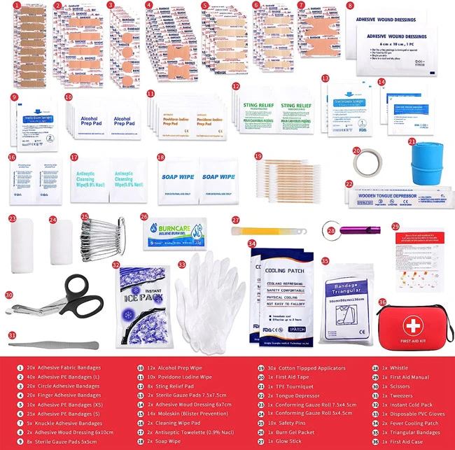 Trousse de premiers soins Camping Essentials Trousse de survie d'urgence