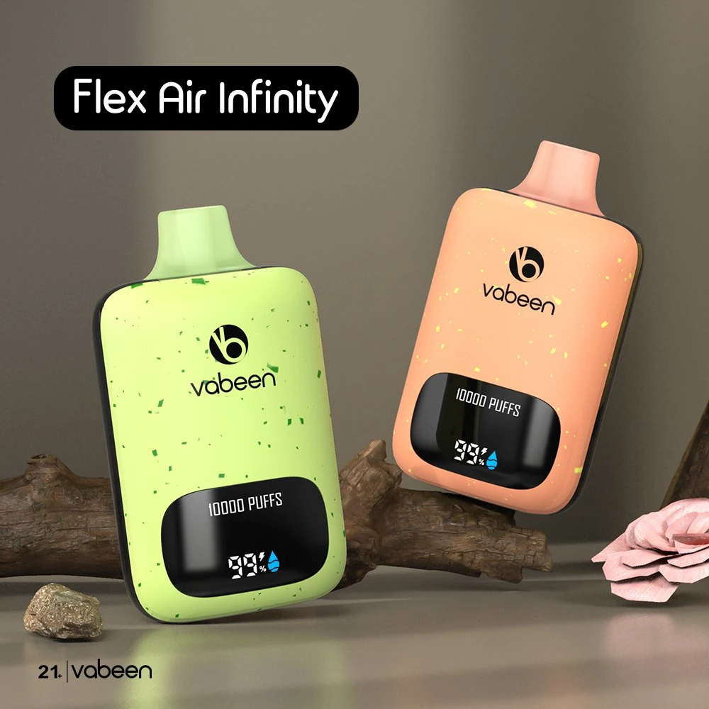 Ecrã digital de 20 ml e-Liquid, 10 000 tubos de arranque Vabeen Flex Air Infinity Kits de macaco eletrónico descartável para cigarros