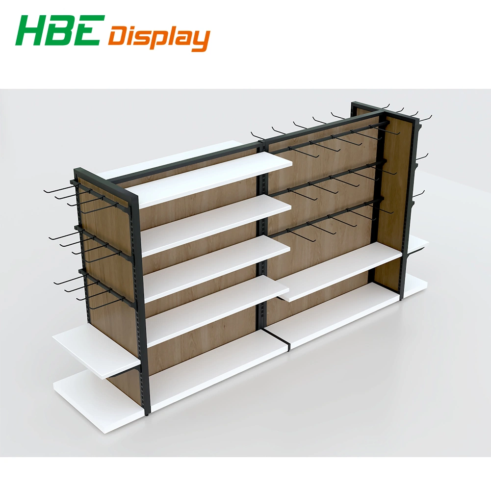 Gift Store Pharmacy Equipment Wooden Display Shelf