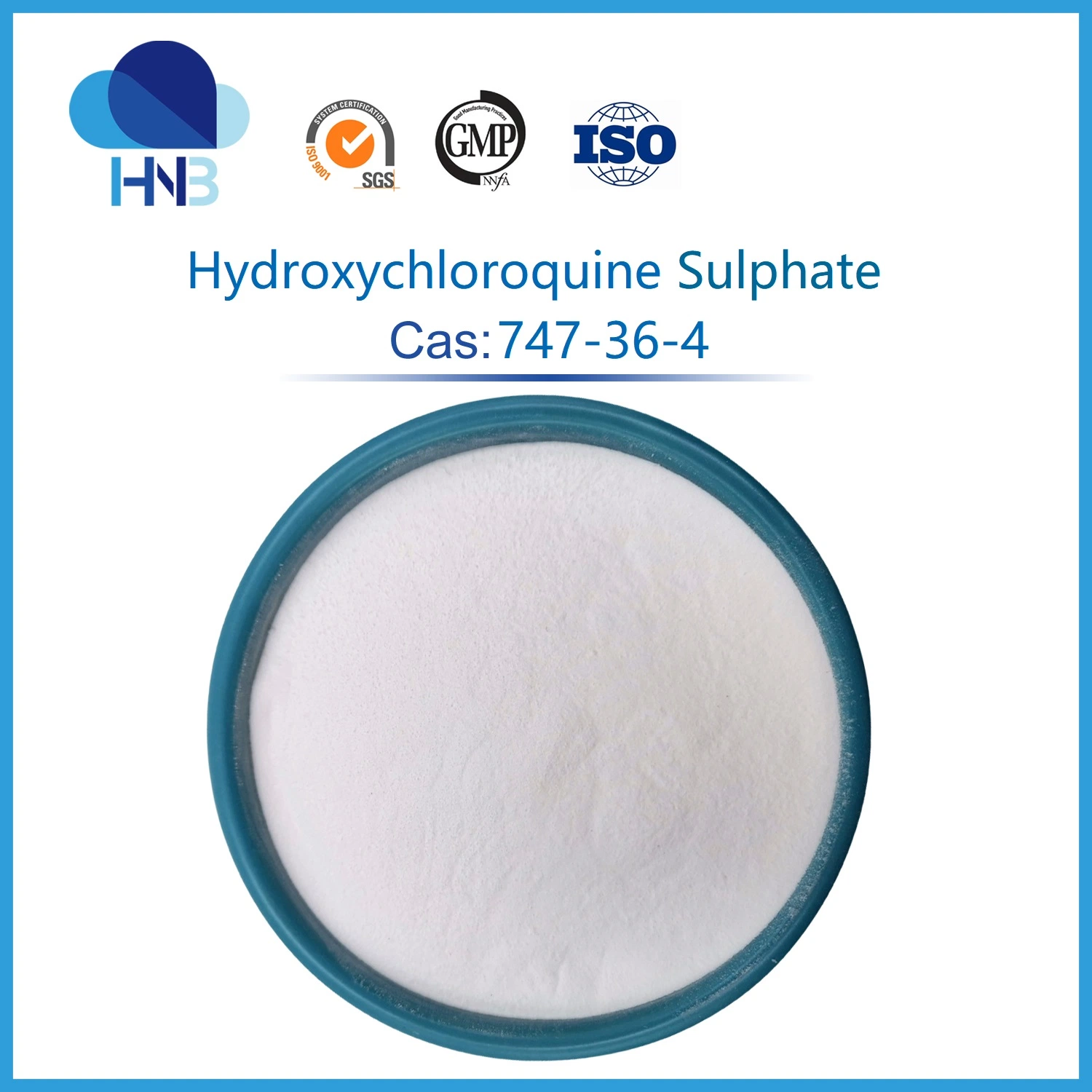 ISO Supply 747-36-4 Stock Anti-Virus Raw Material Medicine Grade Hydroxychloroquine Sulfate Powder Hydroxychloroquine