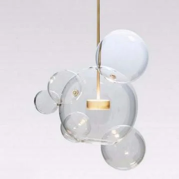 Lustre d'éclairage domestique, lampe suspendue en verre montée moderne nordique