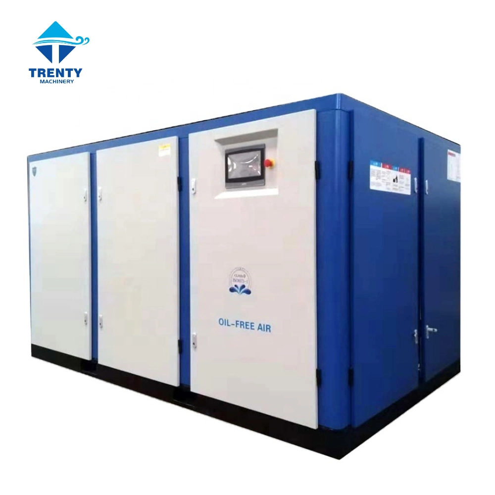 2021 New High Efficiency (30% Energy Saving) Single Screw Air Compressor 100% Oil-Free Low Pressure Compressors 11kw 8-12.5 Bar