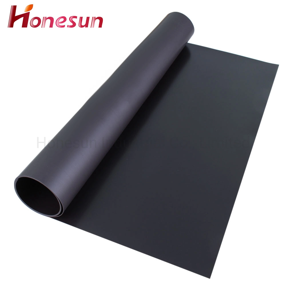 Anisotropic Magnetic Paper Magnetic Sheet Roll Rubber Magnet Magnetic Sheets with PVC Adhesive Fridge Magnet 0.3mm 0.5mm 0.7mm