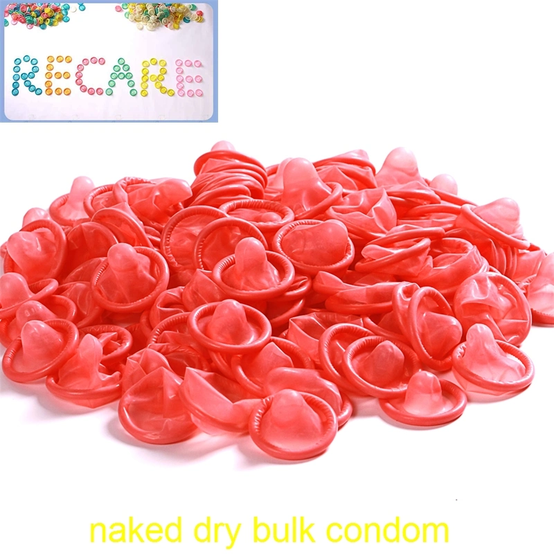 Los condones de látex seco en pedidos al por mayor fabricantes personalizado en China sin lubricante del preservativo desnuda