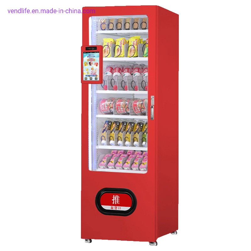 Smart 24 horas Self-Service Grande capacidade Snack de comida de leite automático Bebidas Máquina de Venda Directa