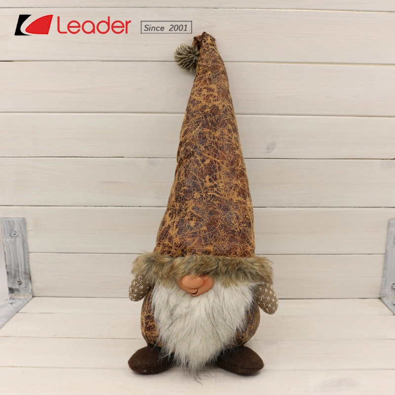 La nueva estructura de los países nórdicos sentado Santa Gnome de Artesanía de figurillas de coser con Red Hat para la decoración del hogar y regalos de Navidad, personalizar sus muñecas sueco