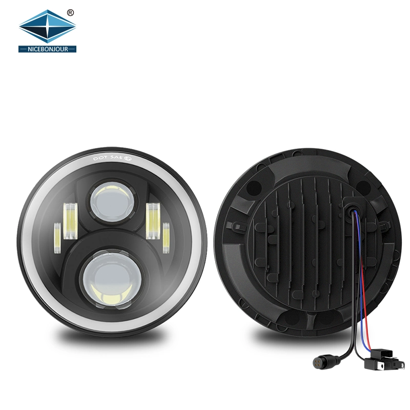 Auto Lighting System RGB Car Lights LED Headlamp 7 Inch 7 Round LED Headlights