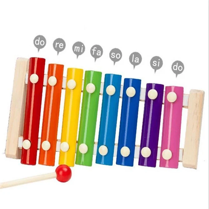 Instrumento de Música para bebés de madera Xylophone niños Juguetes Musicales