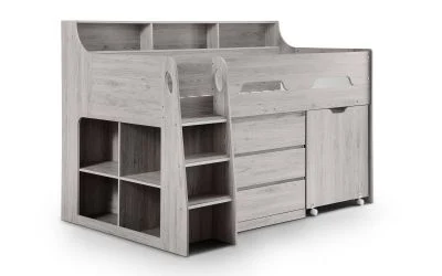Modern Customization OEM ODM Multi-Functional White Bed Bedroom Furniture Children Kids Bed Furniture MDF Bunk Bed with Wardrobe Desk