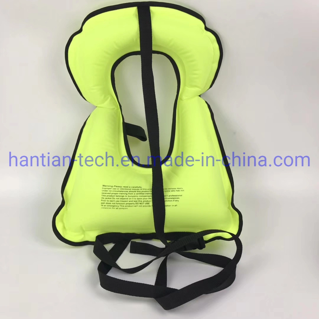 Water Sport Manual Blow Inflatable Lifesaving Jacket Snorkeling Vest