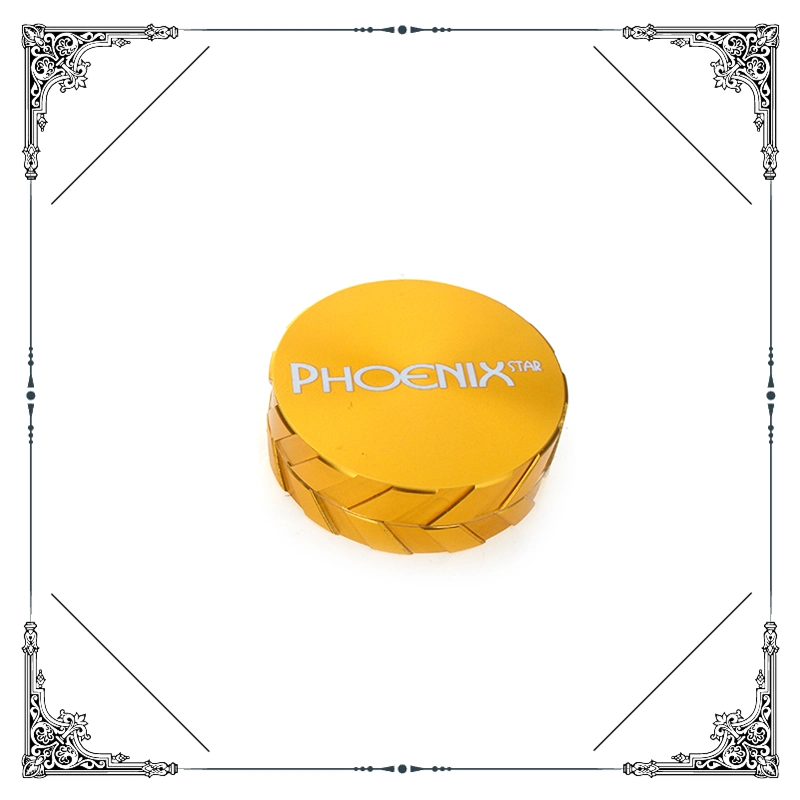 Phoenix Measures 2.5" in Diameter Maximum-Strength Aircraft Grade Aluminum. Stainless Steel Mesh Screen Filters Very Fine Pollen Into The Catcher Grinder