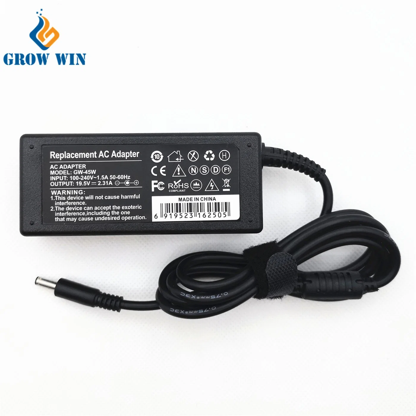 Hot Sale DELL Laptop Adapter 45W 19.5V 2.31A Small Pin AC Power Adapter