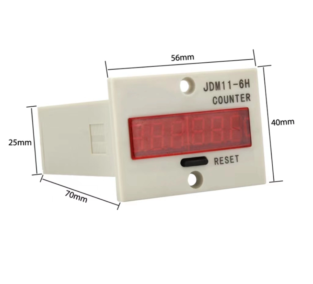 Elektronischer Impulszähler mit Dm11-6h AC220V DC24V 6-stelliger digitaler Zähleranzeige