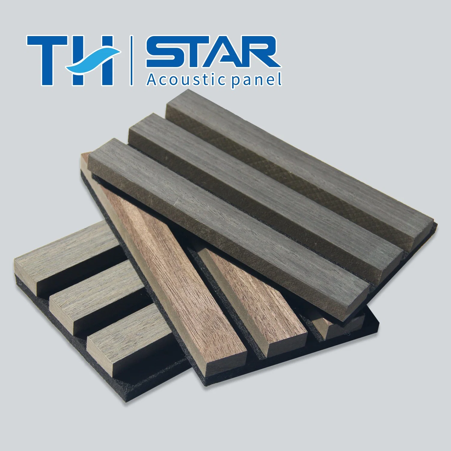 Factory Sound Absorption Decorative Board MDF+Pet and Slatted Wood Veneer Acoustic Panel for Indoor Ceiiing