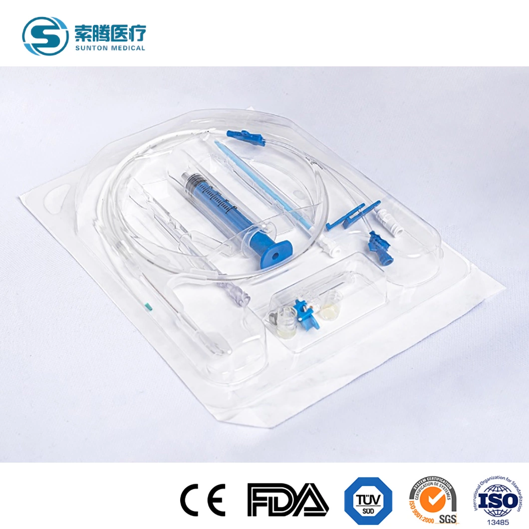 Kit CVC de Cateter venoso central da Sunton Medical China Single de alta qualidade Lumen/Duplo lúmen/Triplo lúmen/4 fabricantes de kits de Cateter venoso central para 4 lúmenes