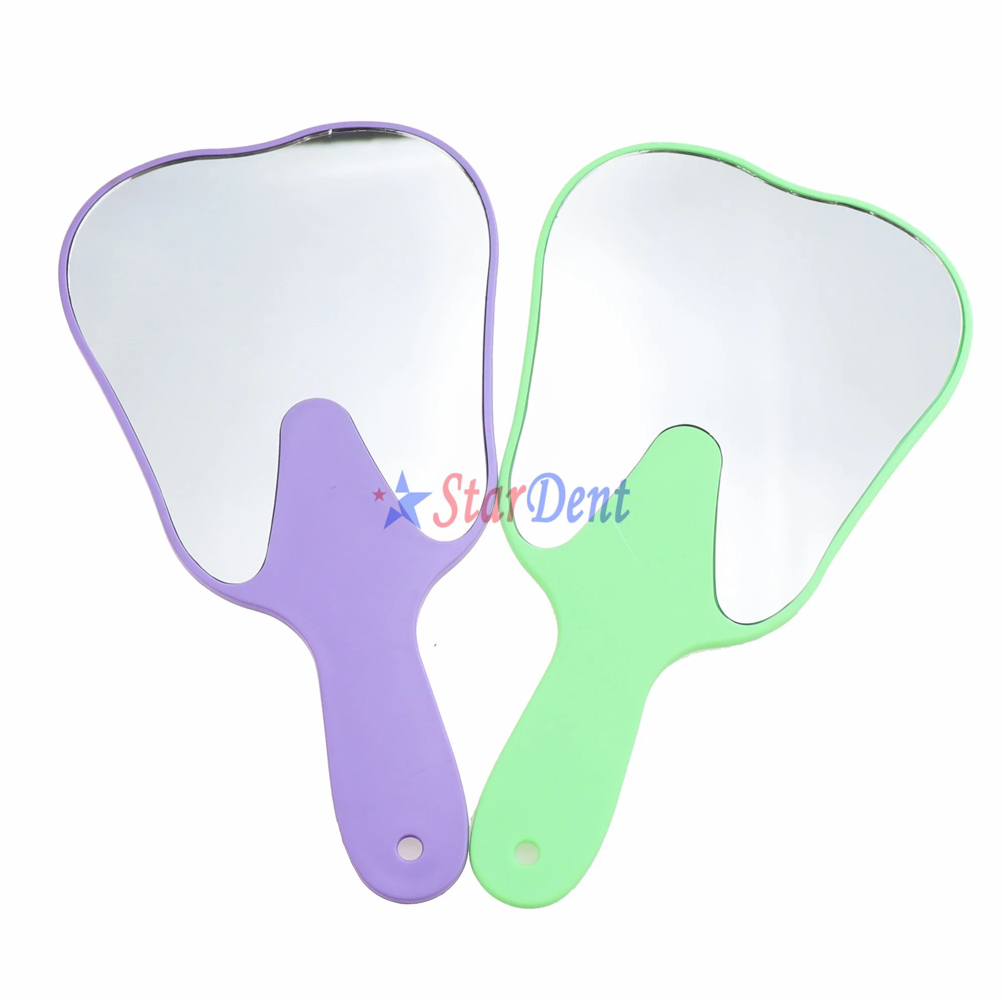 Os Dentes Dental Modelo Formato Dente Mirror Shape Espelho de vidro dentes Oral Care Lado Use Ferramentas Vidro de alta qualidade