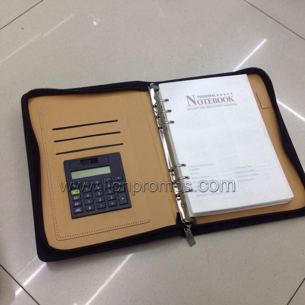 Corporate Executive Meeting Organizer Zippered Note Book