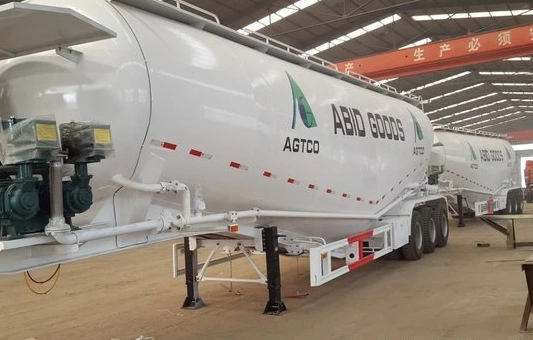 3 ejes 50ton V Tipo Seco Bulk Power Semi remolque