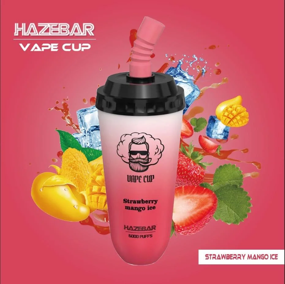 2023 Popular Hazebar VAPE Copa 6000puffs 15ml precargada VAPE Pod VAPE desechable al por mayor vs Puff Bar Randm desechable a medida VAPE