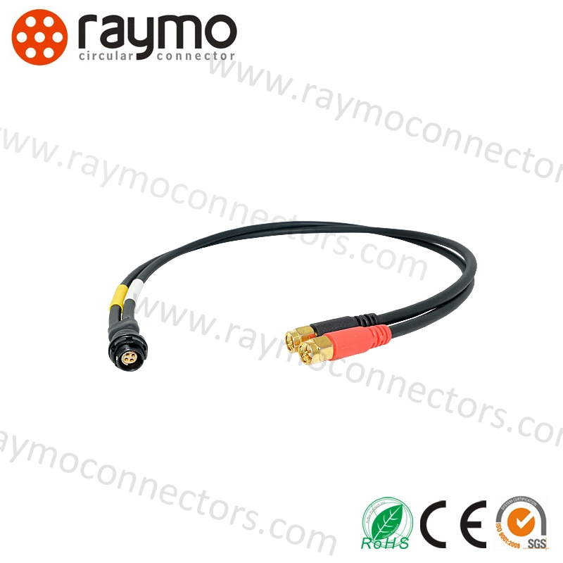 Conector BNC ensamblada con Fgg 0b 2pin macho conector del cable hembra