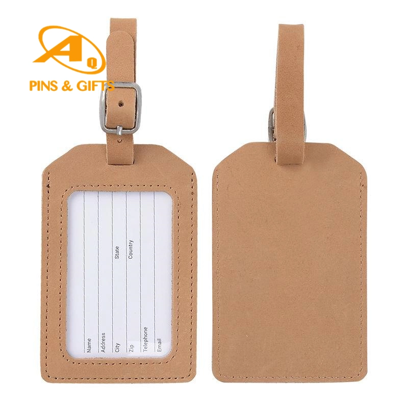 Factory Direct Sale Custom Gift Hot Sale Colorful Logo Soft Metal Leather PU Bag Luggage Tag