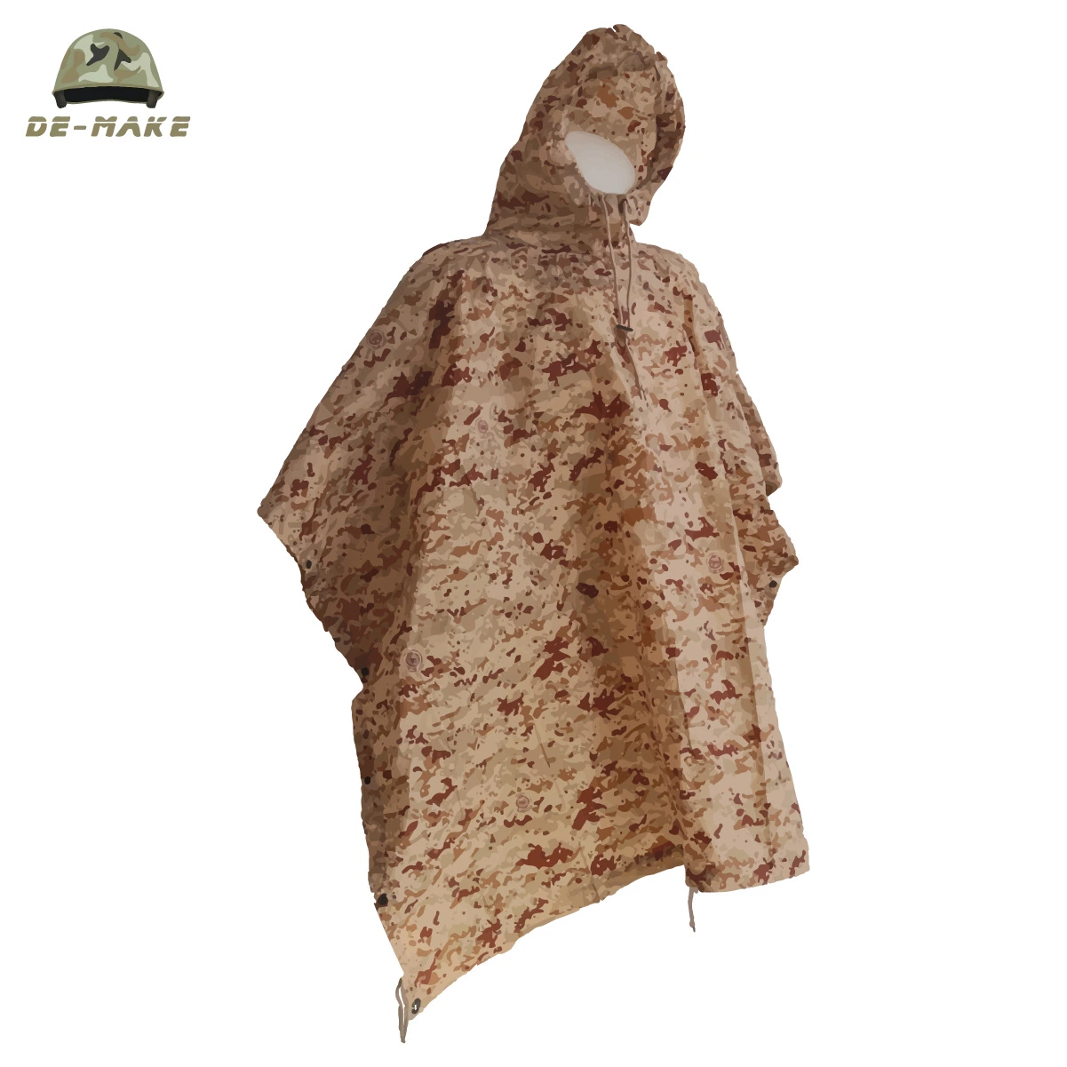 Waterproof Camouflage Raincoat Poncho Camo Military Adults Men Rainwear Rain Poncho for Army