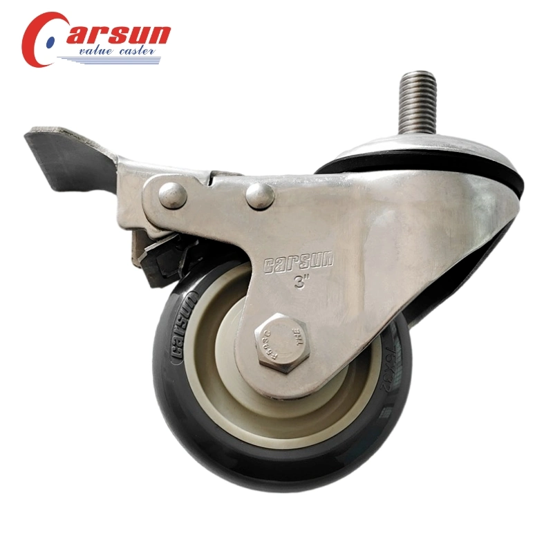 Stainless Steel Castors 3/4/5/6/8inch Industrial Caster Wheels with Rust Prevention and Corrosion Resistance