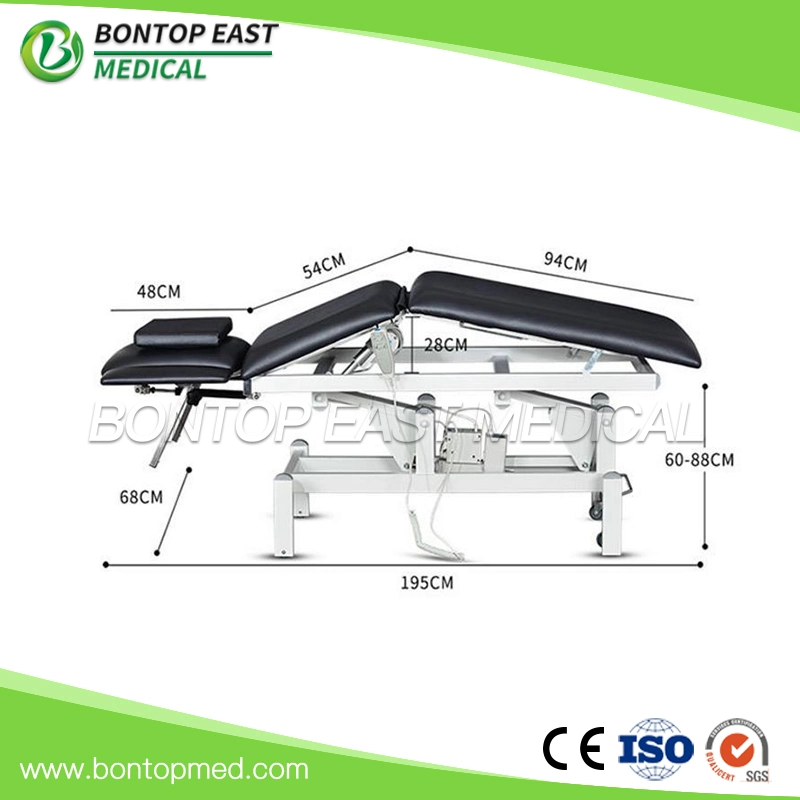 Clínica Hospital Salón de Belleza Masaje Plegable Portátil eléctrico paciente ajustable manual hidráulica mesa de examen móvil
