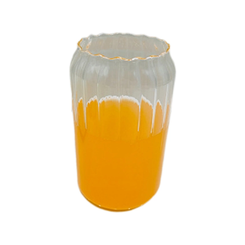 High Borosilicate Transparent Vertical Grain Cup Household Juice Glass