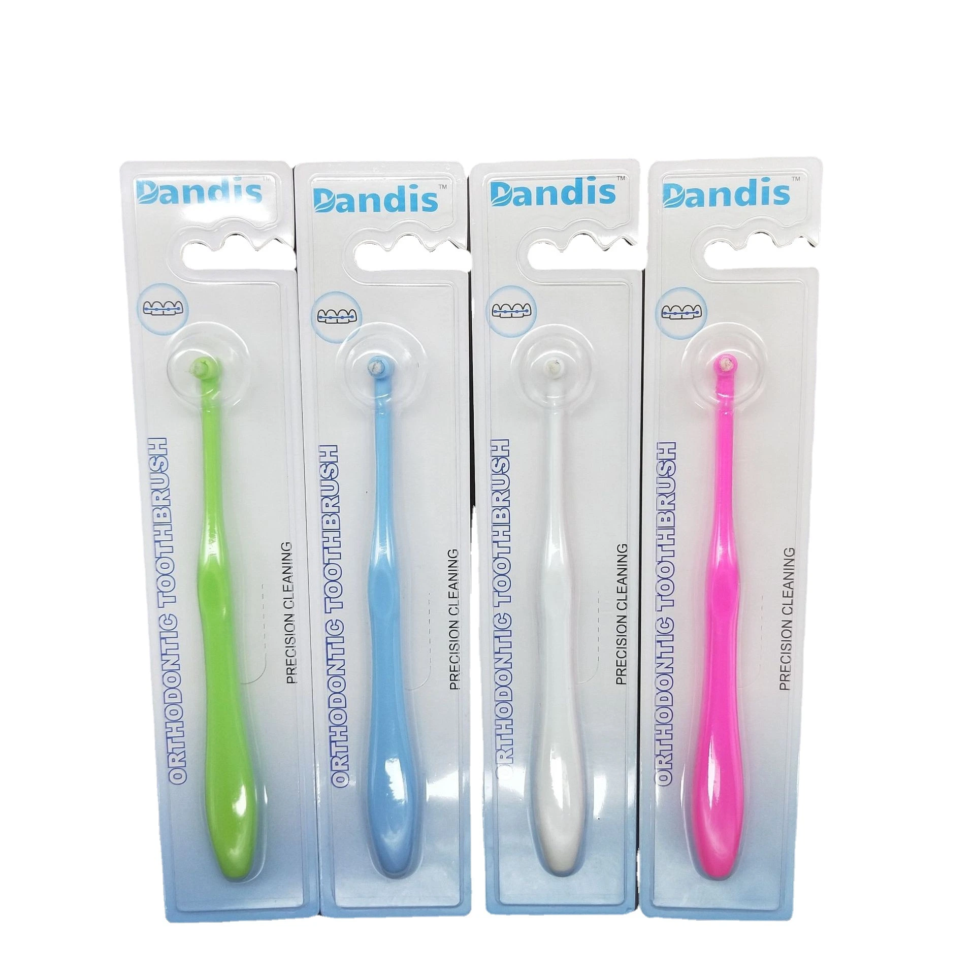 Plastic Colorful Orthodontic Toothbrush Single Bundle Orthodontic Tooth Brush