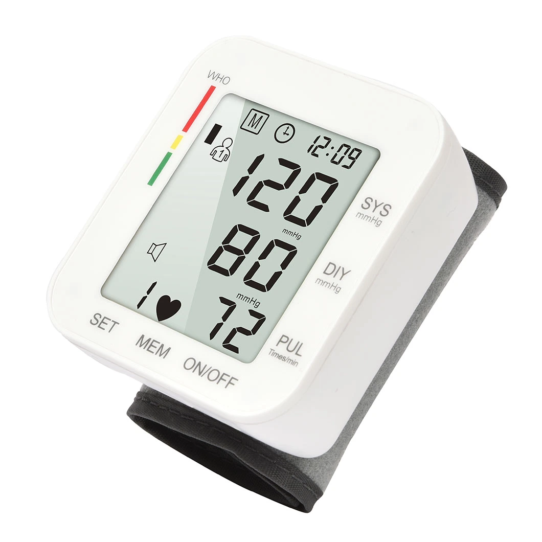 Esfigmomanómetro aneroide portátil muñeca automática Digital de presión arterial Monitor