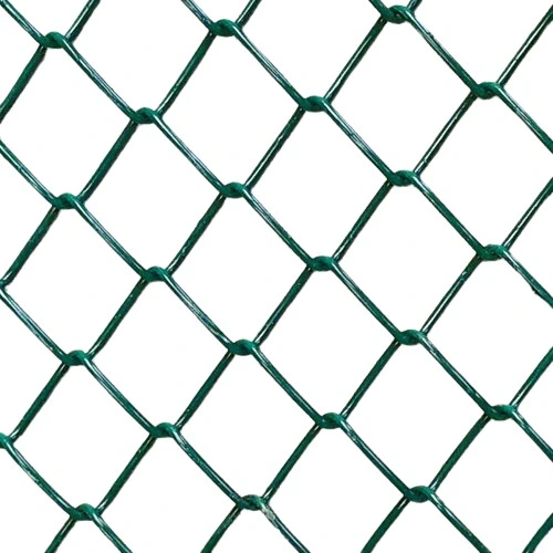 PVC Coated Diamond Wire Mesh Chain Link Fence for Sports Ground