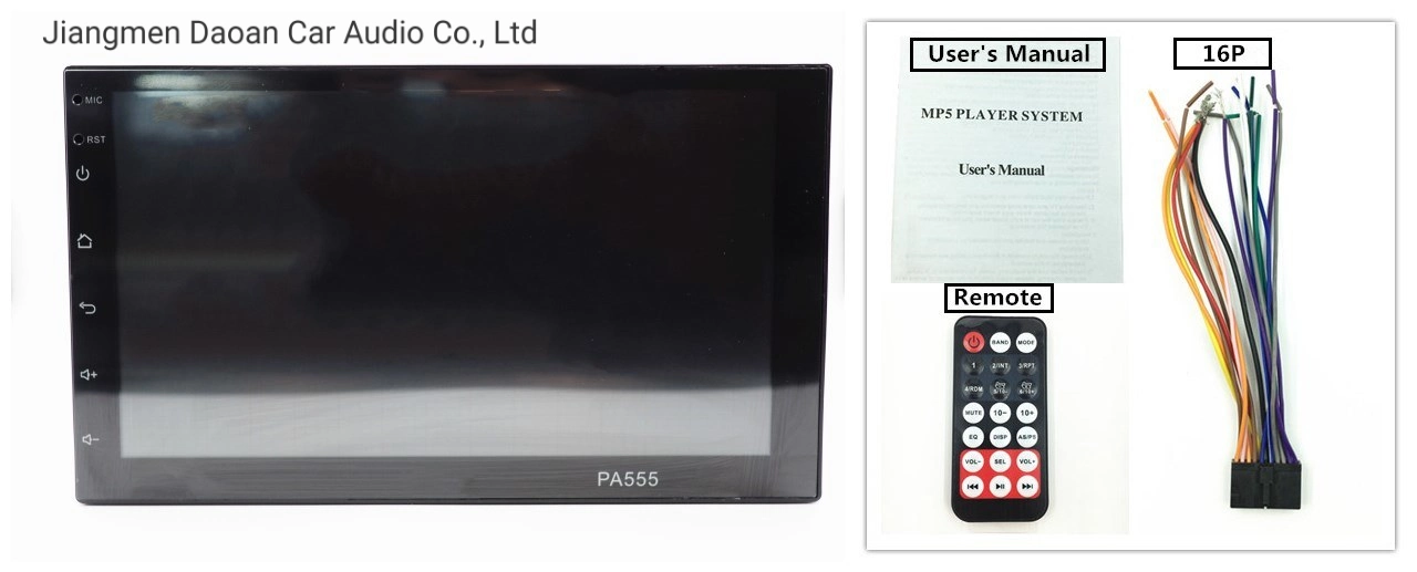 Auto Doppel DIN Android 7 Zoll MP5 ODM &amp; OEM Audio Player