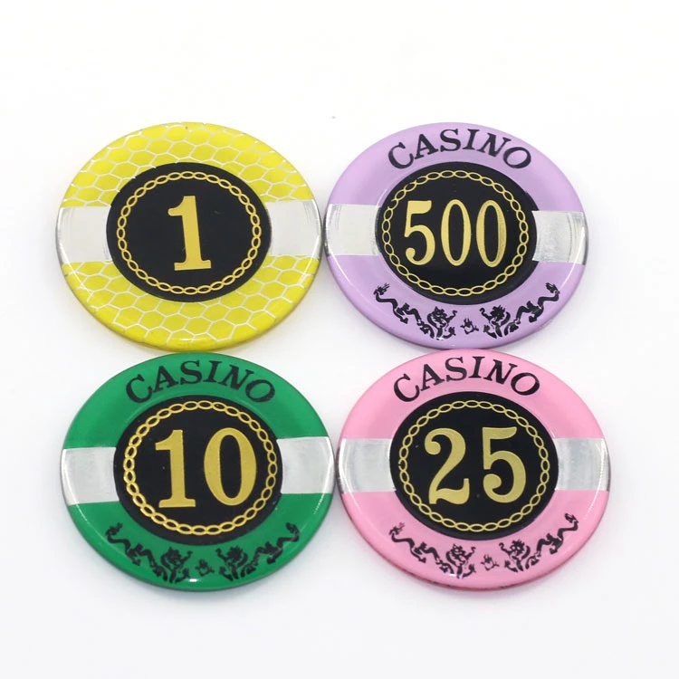 Custom Poker Playing Card Chip Plastic Ceramic Material Chip Case for Casino