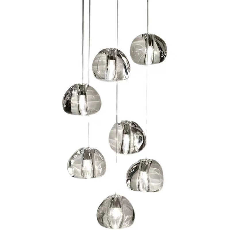 Nordic Modern Luxury Hotel Chandelier Glass Pendant Lamp LED Ceiling Light.