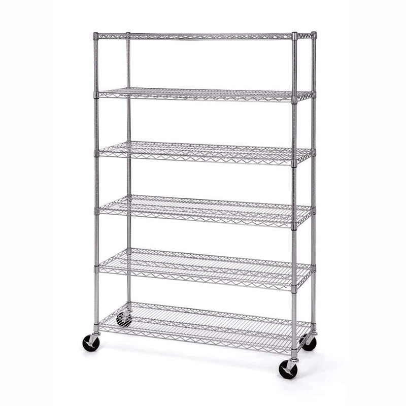 China Wholesale/Supplier Price Hospital Furniture Silver Type Multilayer Moveable Stainless Steel Shelf Metal Shelves