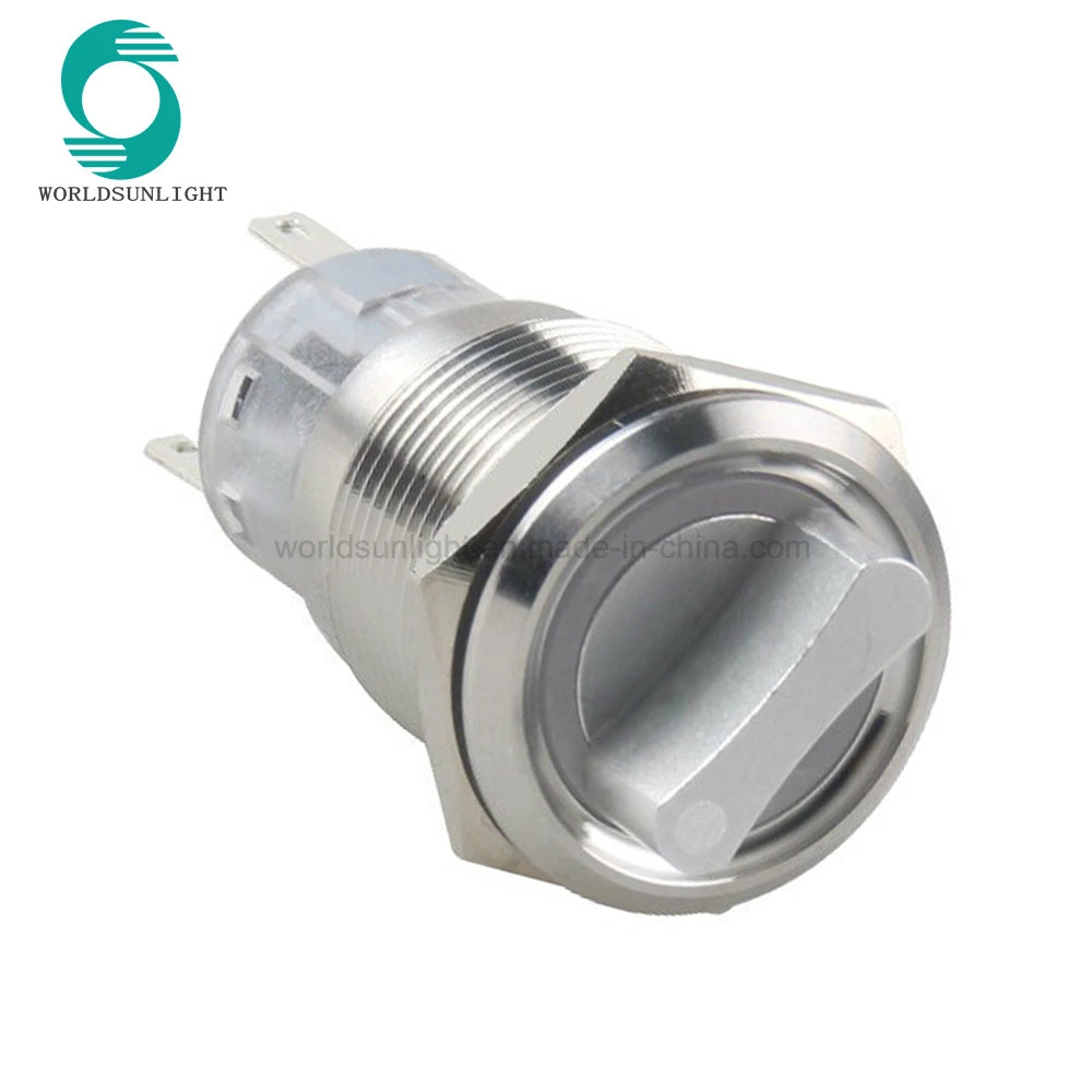 19mm 2 Pins 1no Ball Dome Head Short Body Type Reset Non-Illuminated Metal Push Button Switch