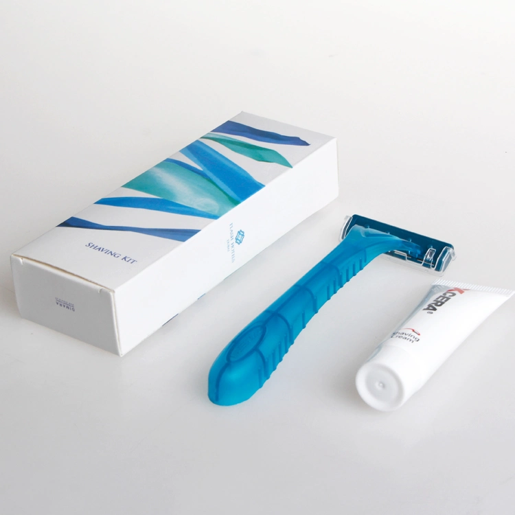 New Plastic Handle Disposable Hotel Shaving Razor with Customized Package