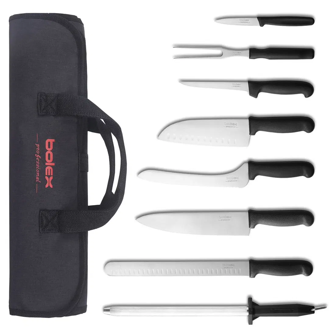 Professional Culinary School Kitchen Knives Tools Roll Kit Bag Set