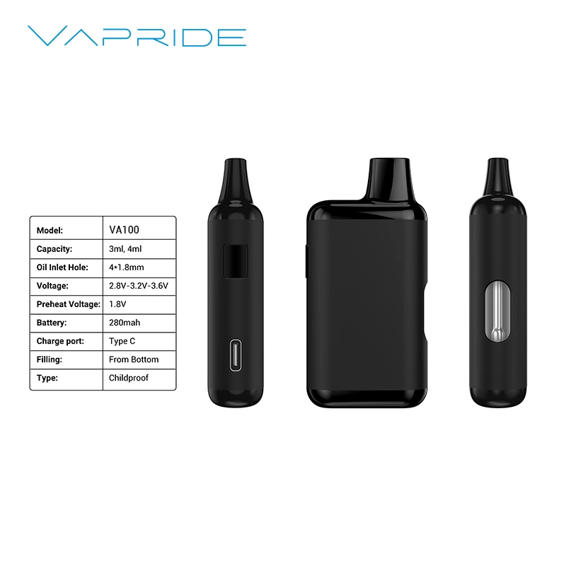 3ml 4ml Ceramic Oil Disposable/Chargeable Pen Va100 Private Label Wholesale/Supplier Vape