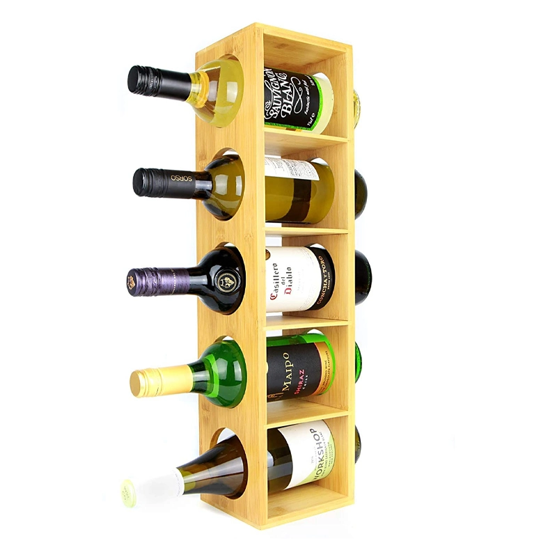 Wine Glass Drying Rack and Bottle Holder, Natural Wood Bamboo Wine Rack