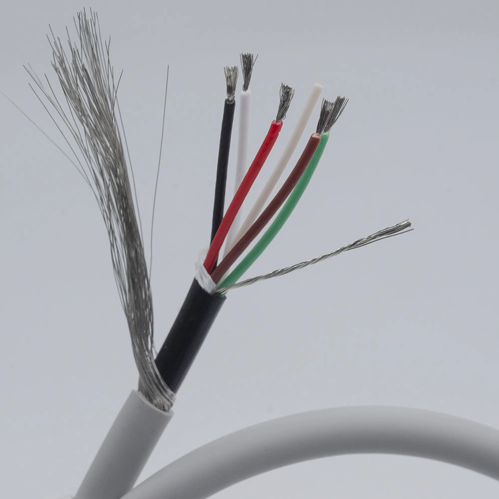 Braid Shielded 5leads ECG Lead Wires Used for Patient ECG Detection